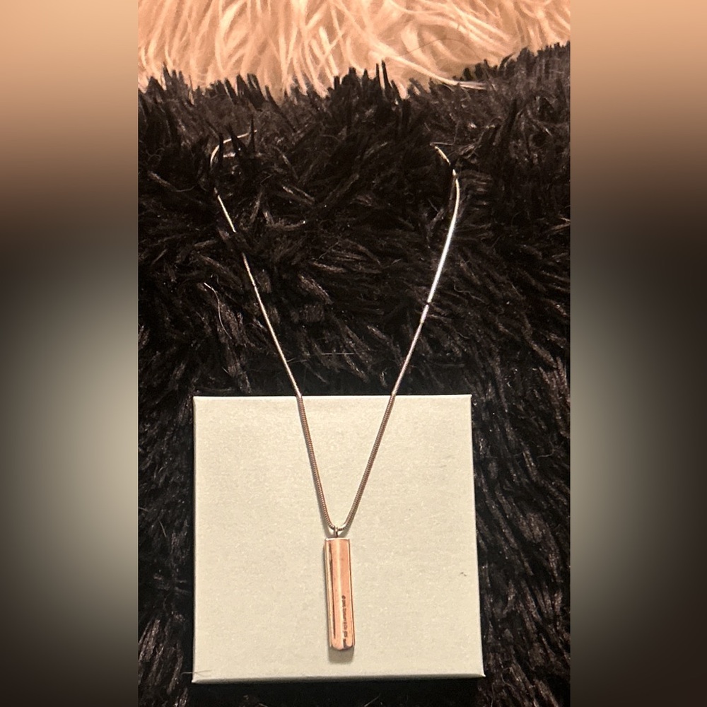 TIFFANY & CO Retired 925 Sterling Silver 1837 Bar Pendant Necklace